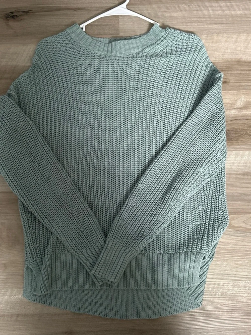 American Eagle Outfitters Light Mint Green Chunky Knit Sweater